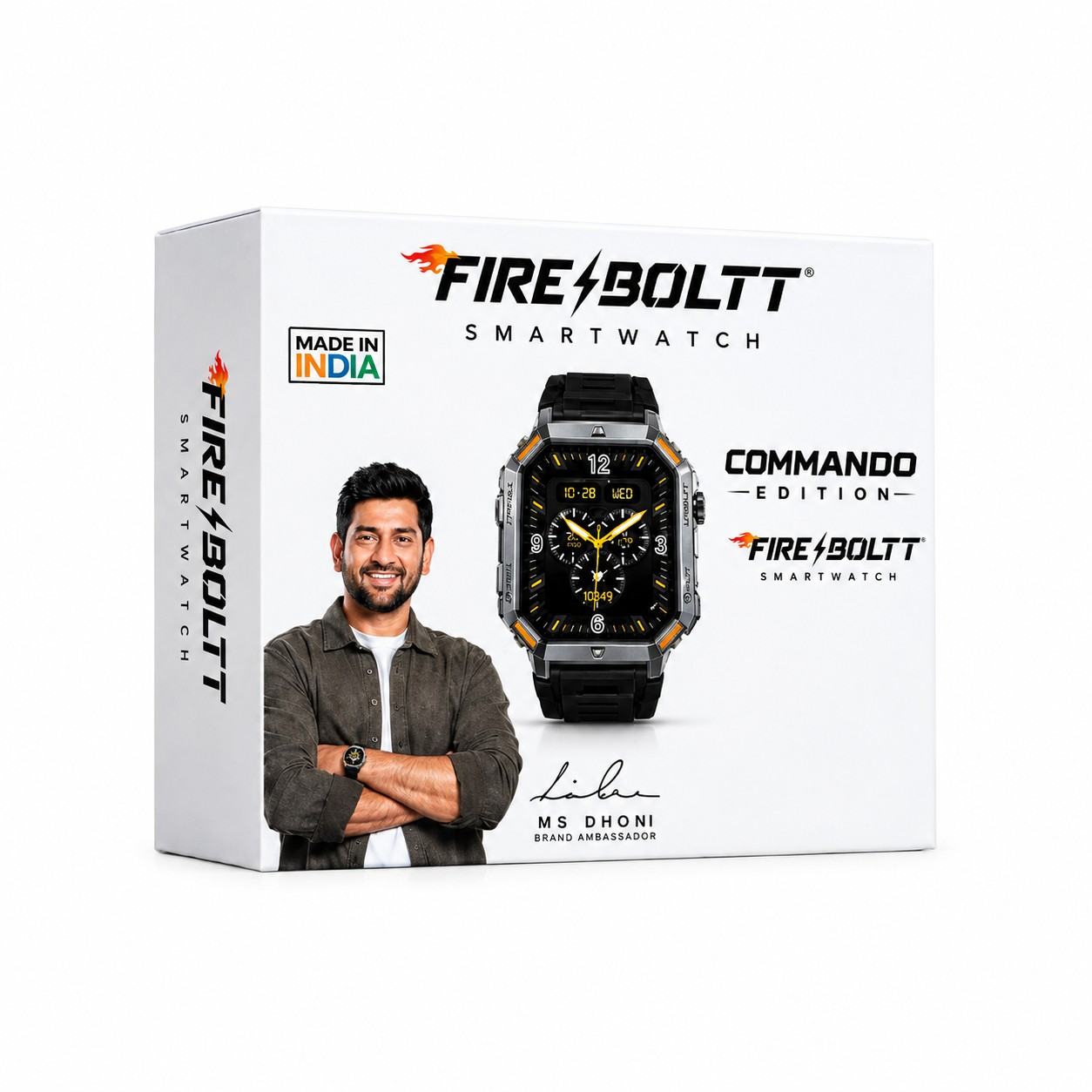 Fire-Boltt Commando AMOLED Smartwatch – Black