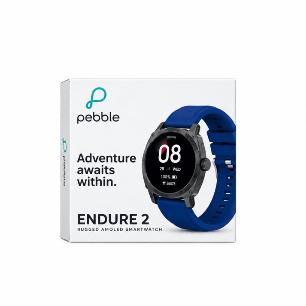 PEBBLE ENDURE 2 RUGGED AMOLED SMARTWATCH WITH BLUE STRAP 