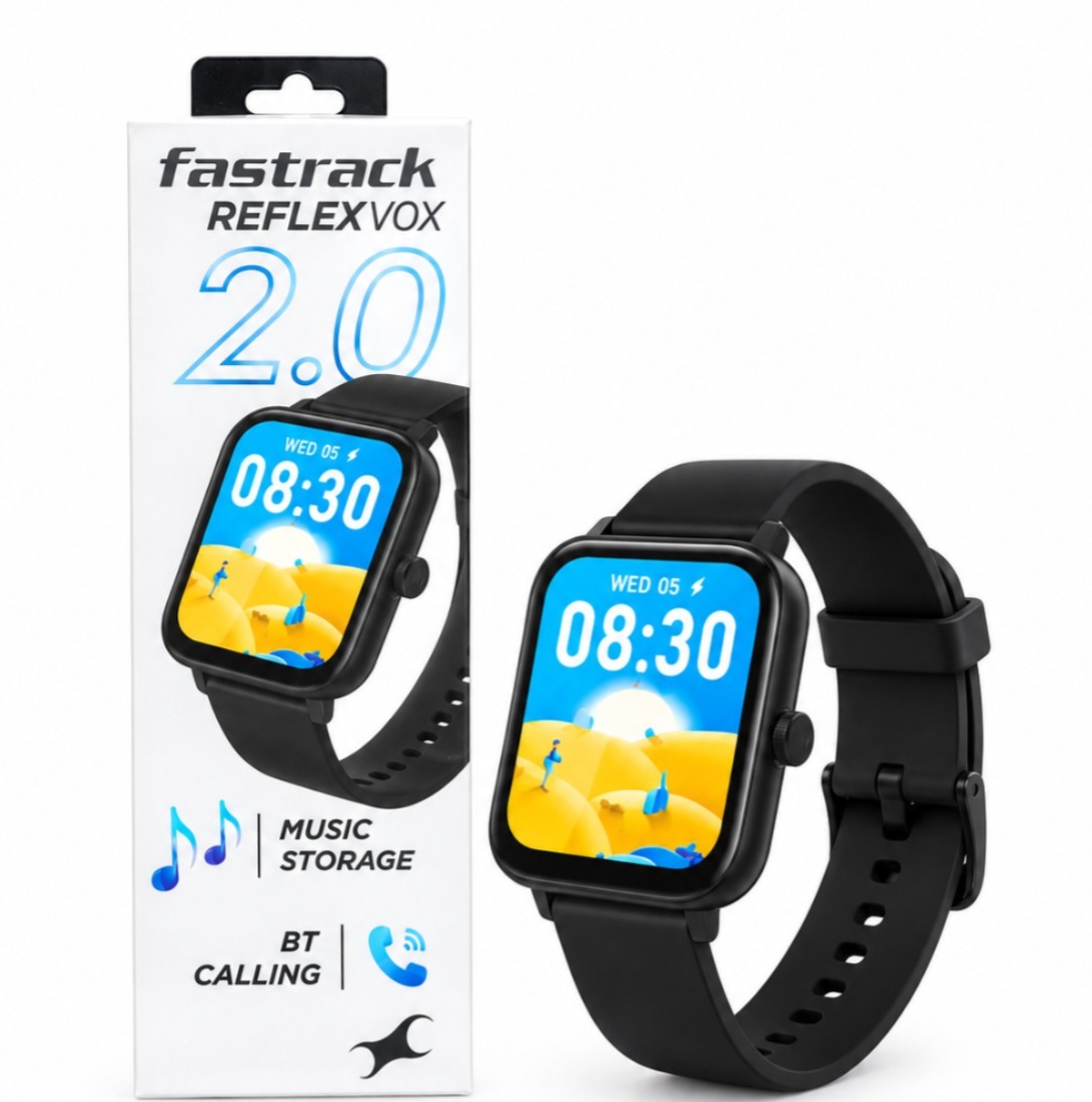 Fastrack Reflex Vox 2.0 Smartwatch – Black