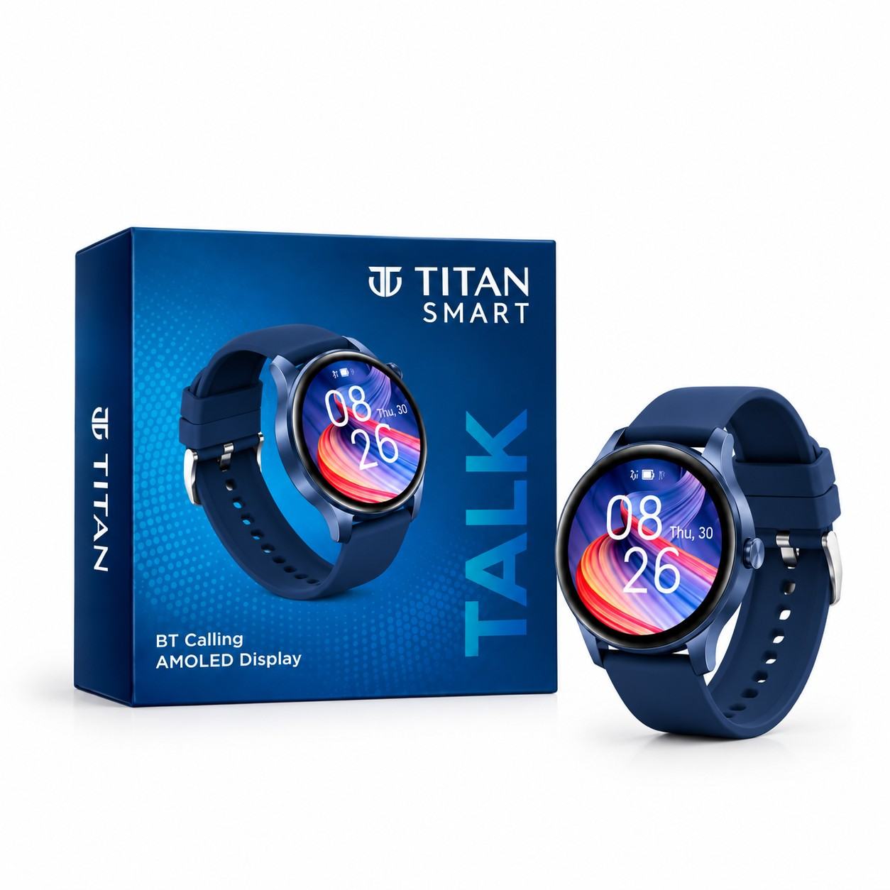 Titan Smart 3.0 Super AMOLED Smartwatch – Ink Blue