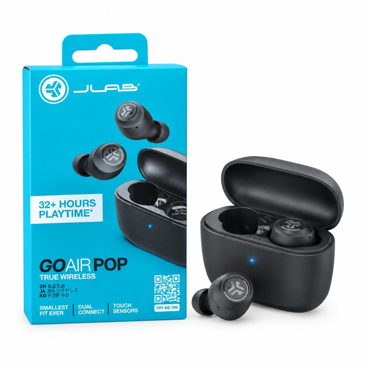 JLab GO Air POP TWS Earbuds – Black