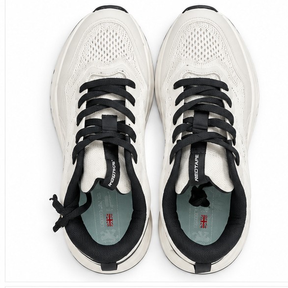 RED TAPE RSL1068 Men's White & Black Mesh Casual Sneakers(UK 8)