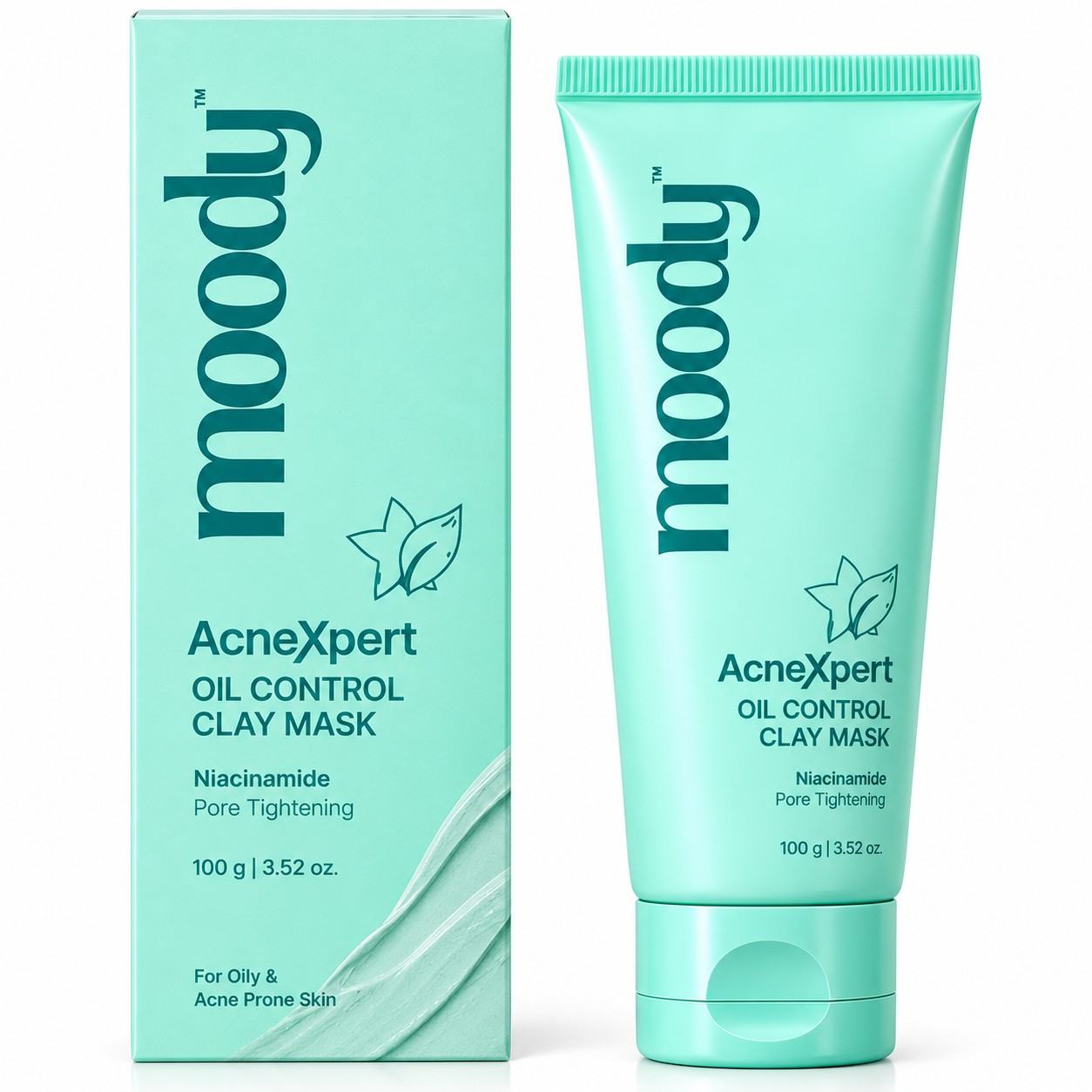 Moody AcneXpert Oil Control Clay Mask with Salicylic Acid & Green Tea 50g