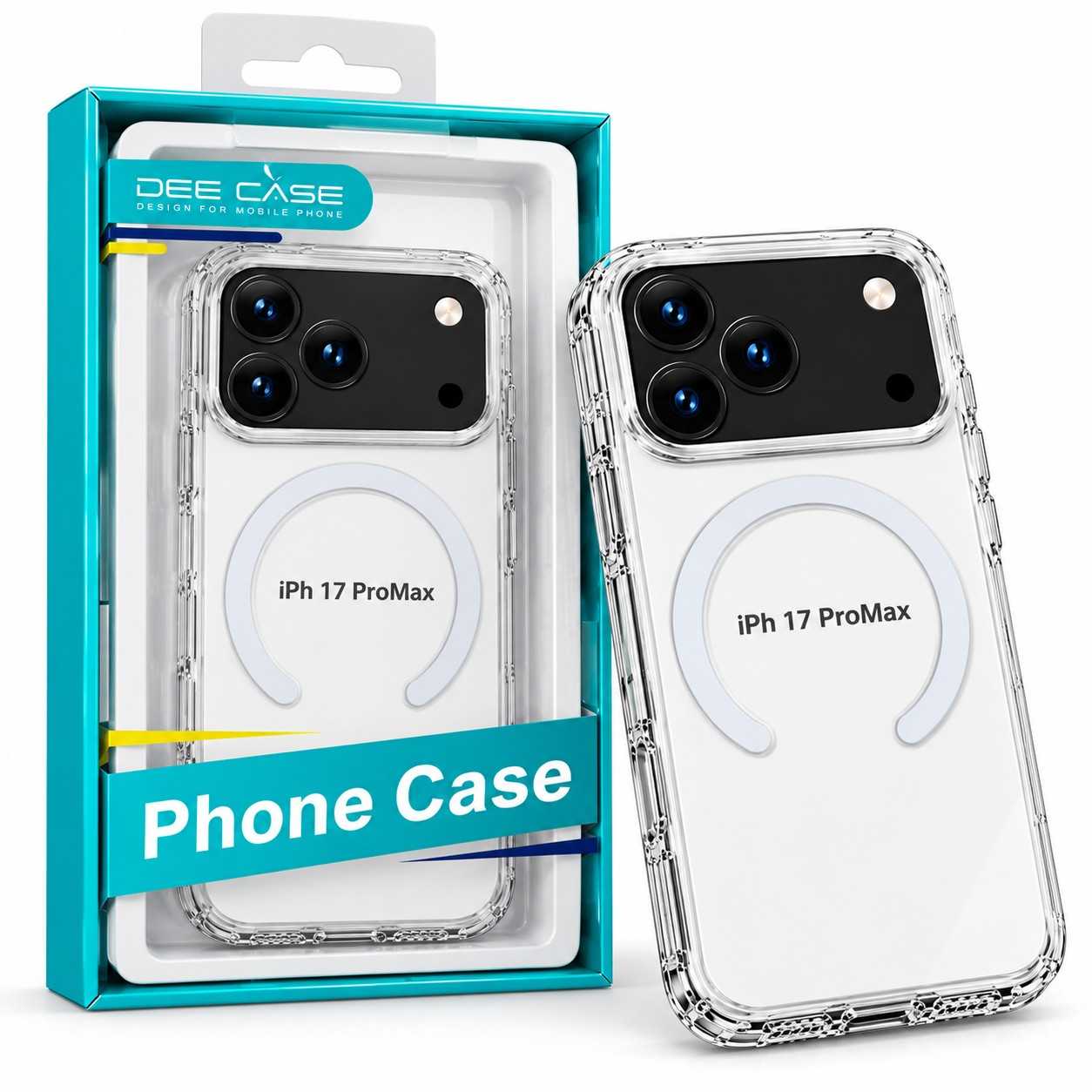 iPhone 17 Pro Max Clear Magnetic Phone Case – Transparent Case