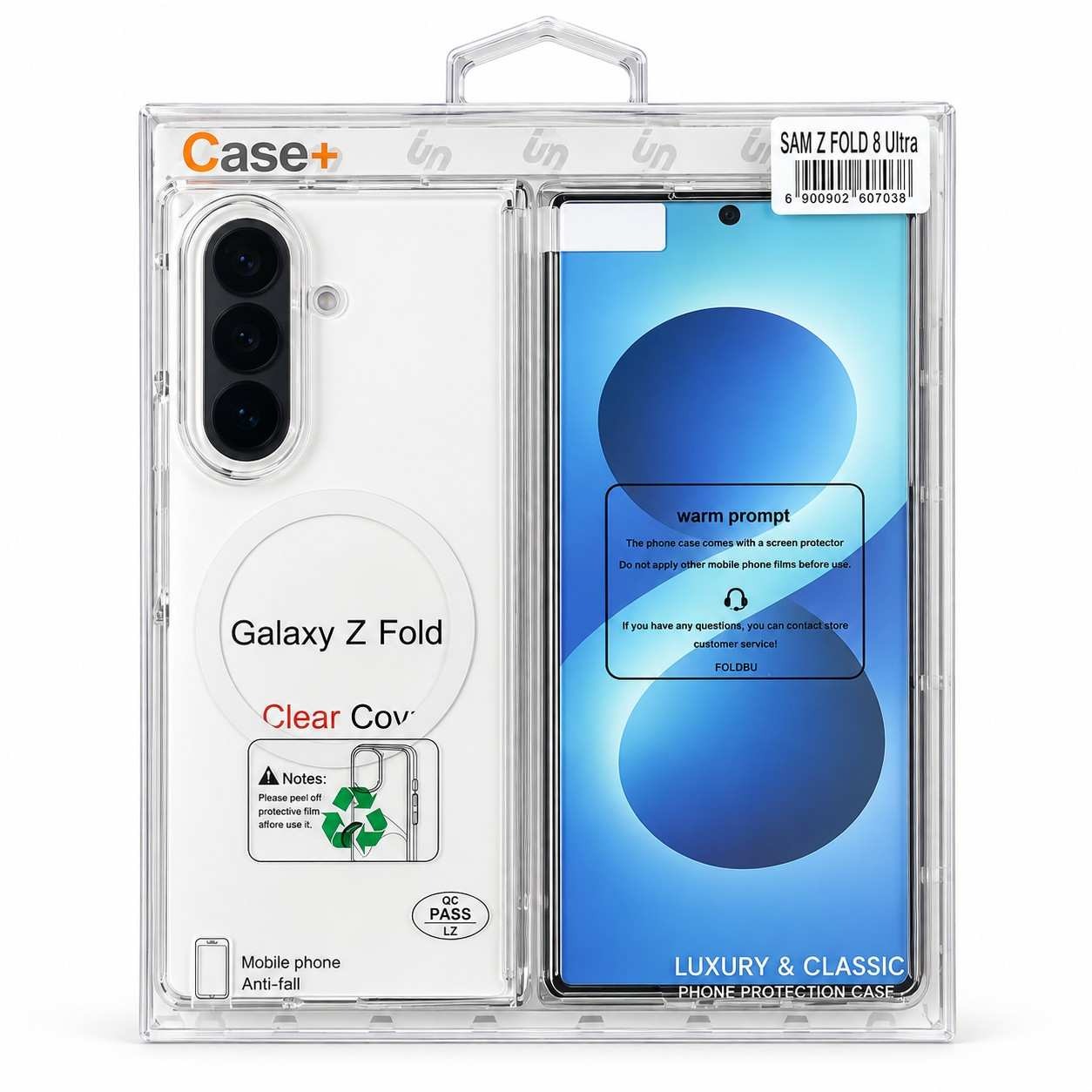 Clear Protective Case for Samsung Galaxy Z Fold